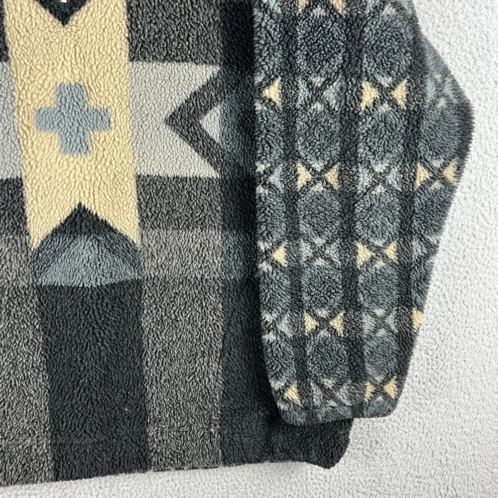 Vintage 90s North Face Snowflake 1/4 Zip Fleece Jacket Mens XL TG Aztec Pullover - Picture 3 of 12